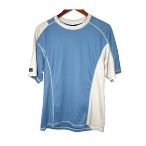 Prana men's short sleeve crew neck athletic two toned top athleisure size XL